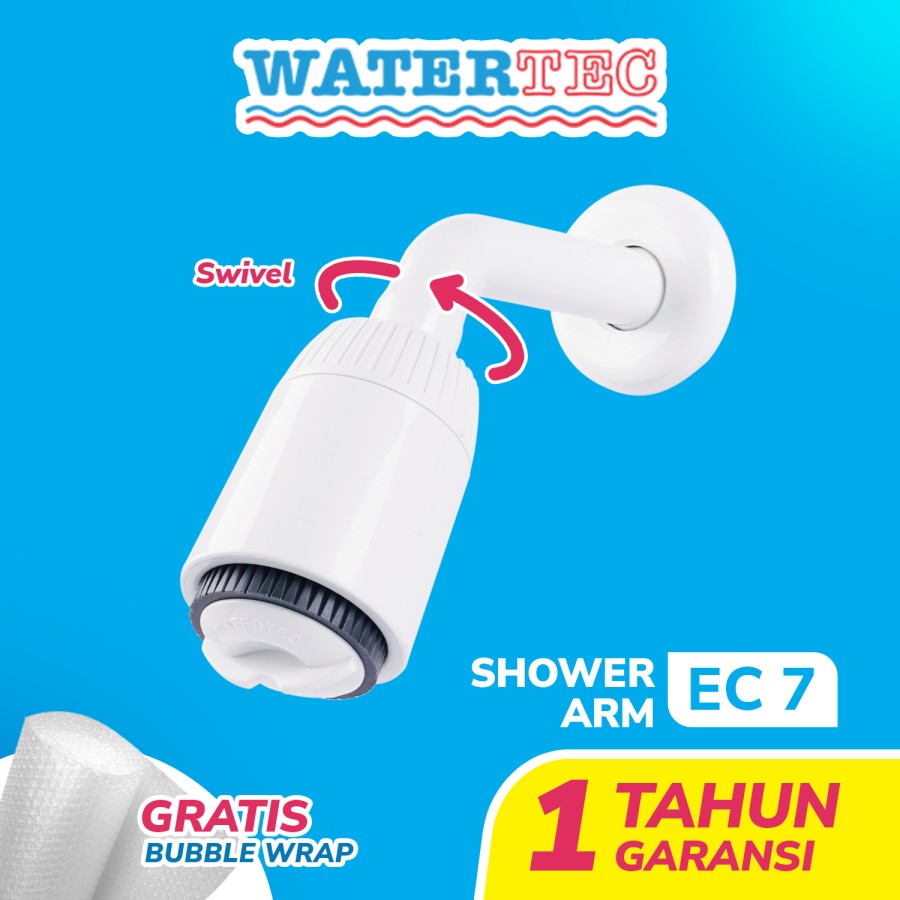 Watertec Kepala Keran Shower Polimer Pancuran Air Tembok 1/2" (EC7)