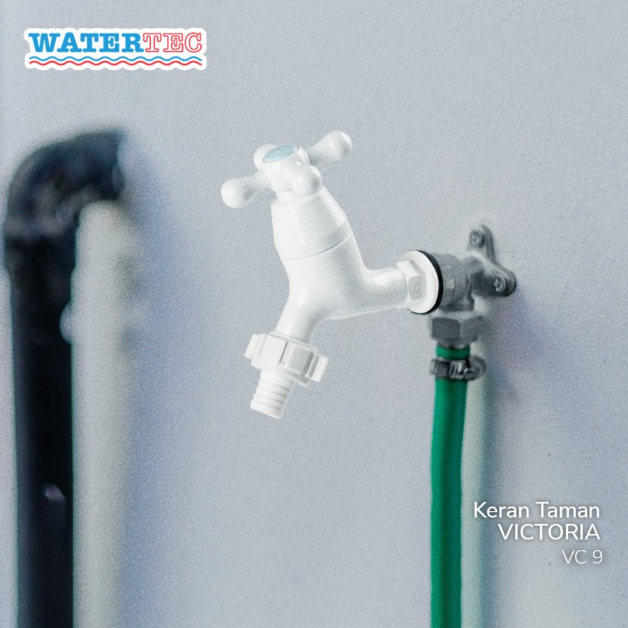 Watertec Keran Tembok Polimer Taman Kran Air Baling 1/2" (VC9)