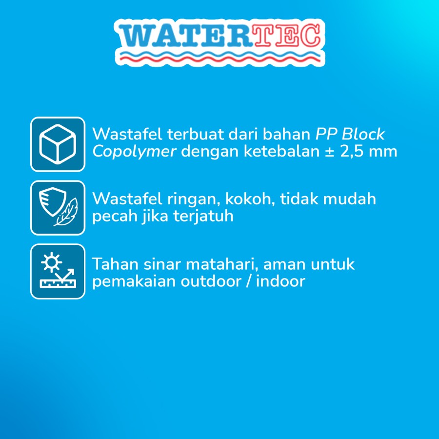 Watertec Eco Wash 102 Basin Wastafel Polimer Set