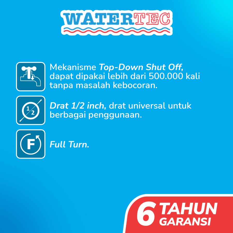 Watertec Stop Keran Polimer PVC Stop Valve Soc Kran Tanam 1/2" (MC9)