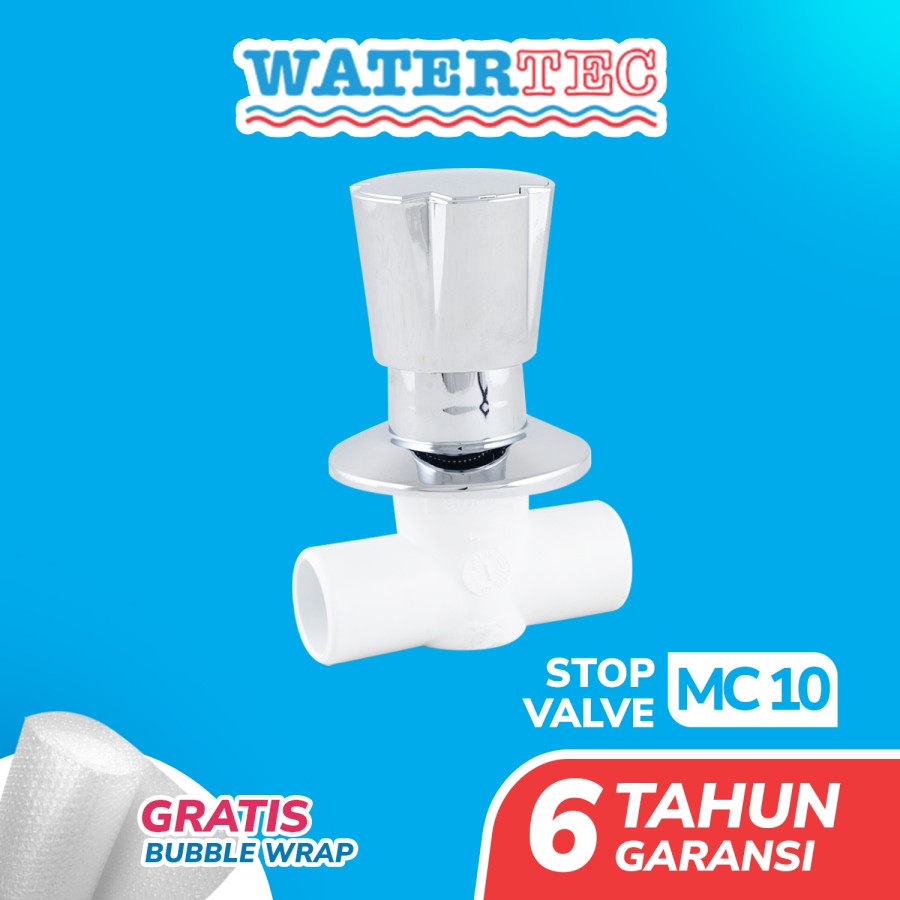 Watertec Stop Keran Polimer PVC Stop Valve Soc Keran Tanam 1/2" (MC10)