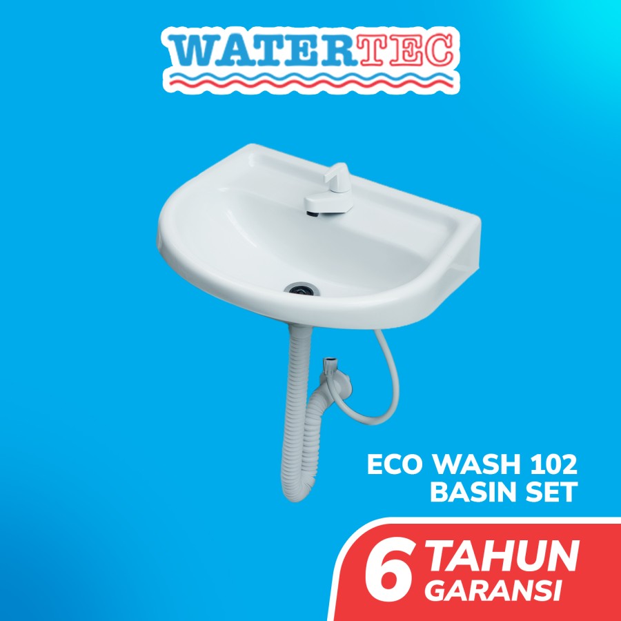 Watertec Eco Wash 102 Basin Wastafel Polimer Set