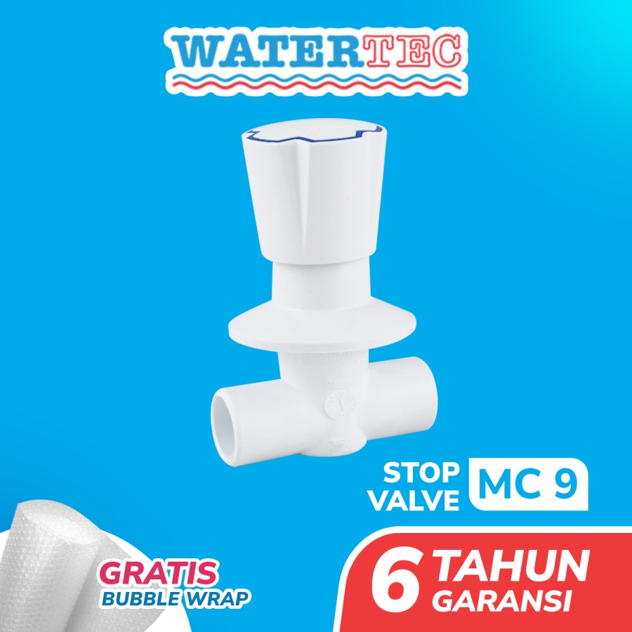 Watertec Stop Keran Polimer PVC Stop Valve Soc Kran Tanam 1/2" (MC9)