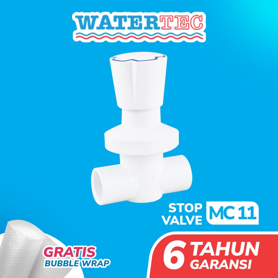 Watertec Stop Keran Polimer PVC Stop Valve Soc Kran Tanam 3/4" (MC11)