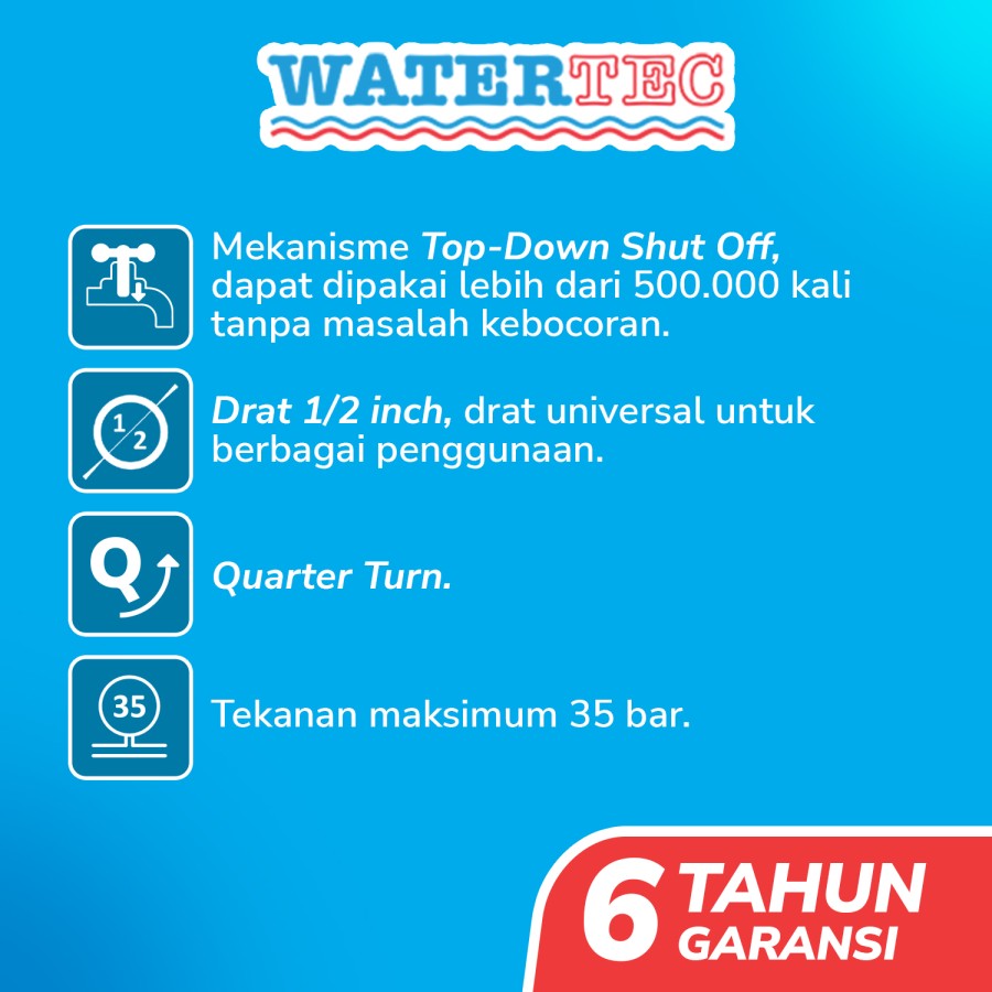 Watertec Keran Dapur Angsa Tembok Kran Dapur Engkol 1/2" White (QT1)