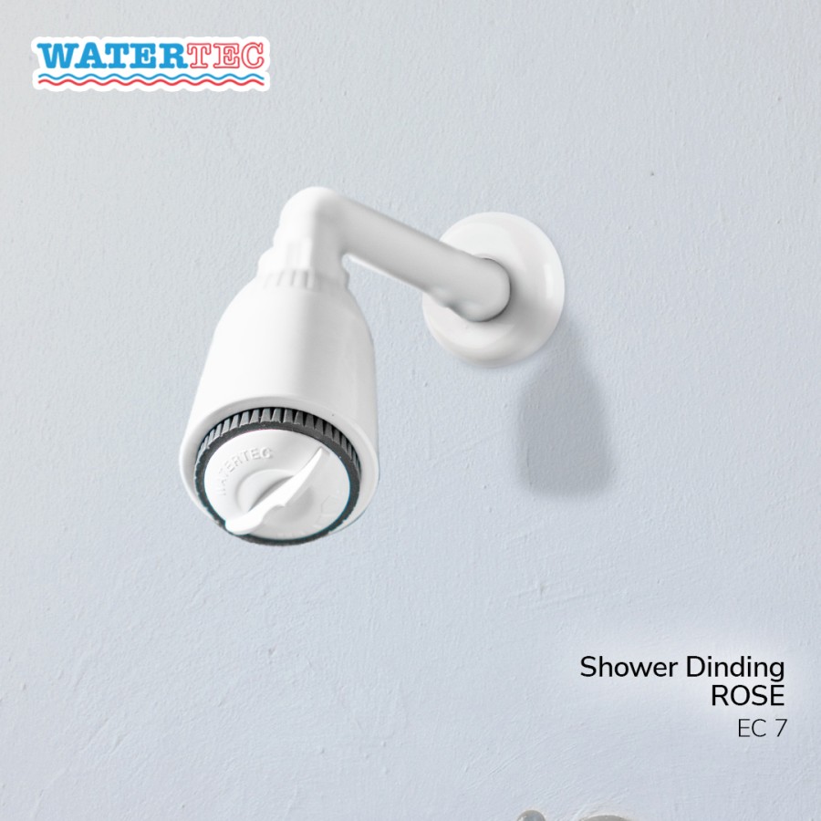 Watertec Kepala Keran Shower Polimer Pancuran Air Tembok 1/2" (EC7)