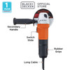 Black+Decker Mesin Gerinda Tangan 100mm 600W Super Slim SAG (G650-B1) 