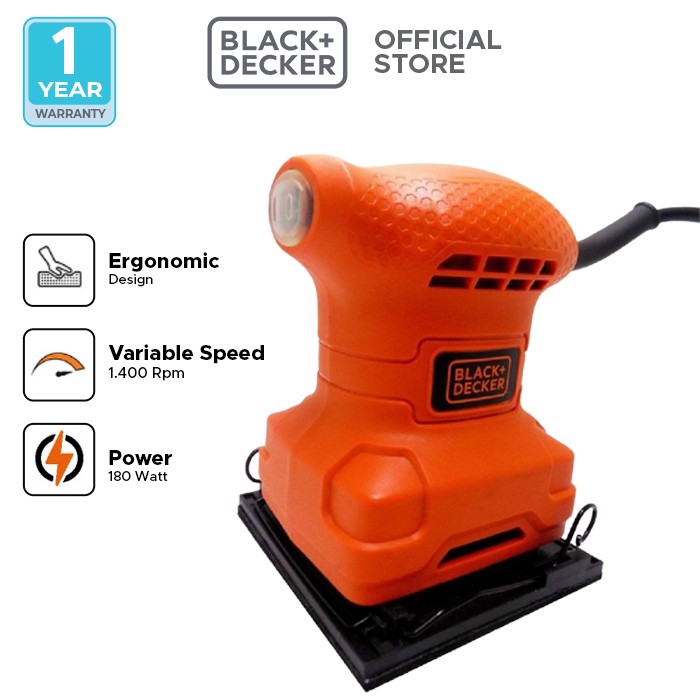 Black+Decker Mesin Amplas NEW 1/4 Sheet Sander (BS200-B1)