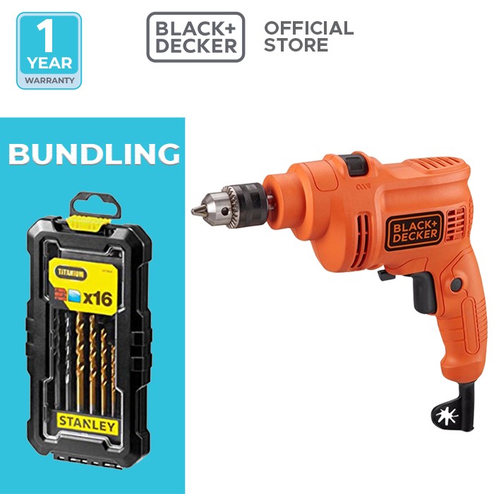 Black+Decker Bor Listrik Impact 10mm 550Watt TP555