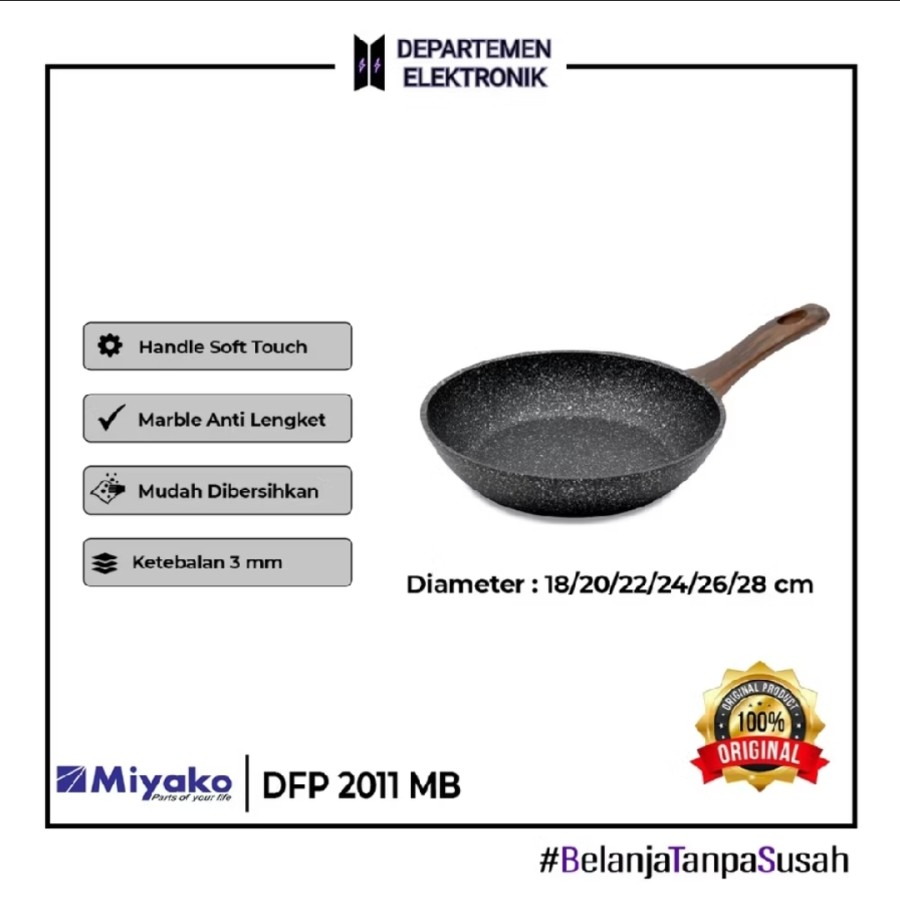 MIYAKO DEEP FRYPAN MARBLE 2011 MB 20CM