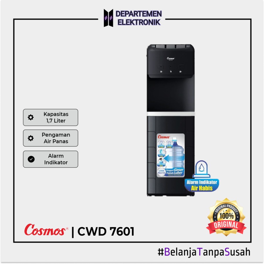 Cosmos Dispenser Galon Bawah 3 Kran CWD-7601