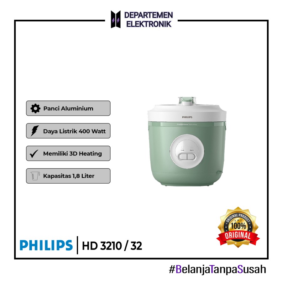 PHILIPS RICE COOKER HD 3210/32 NON STICK