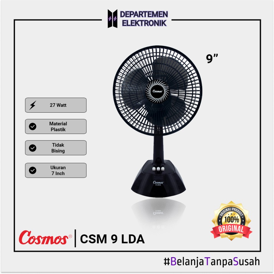 Cosmos 9 LDA TWINO – Desk Fan 9 inch