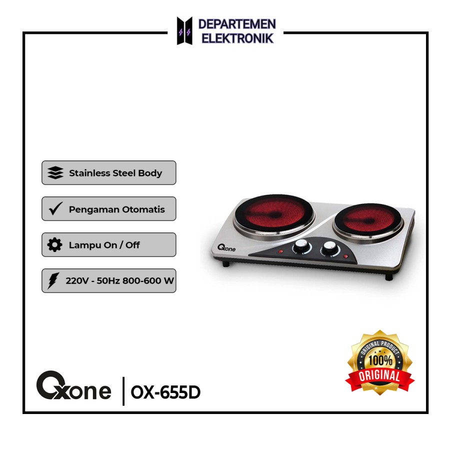 oxone double ceramic stove ox 655d / KOMPOR LISTRIK INDUKSI OXONE 655D