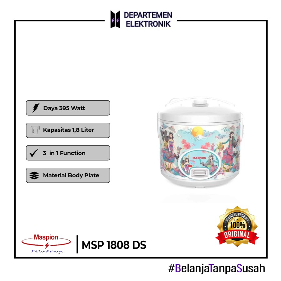 Rice Cooker Maspion 1.8 Ltr MSP 1808 DS
