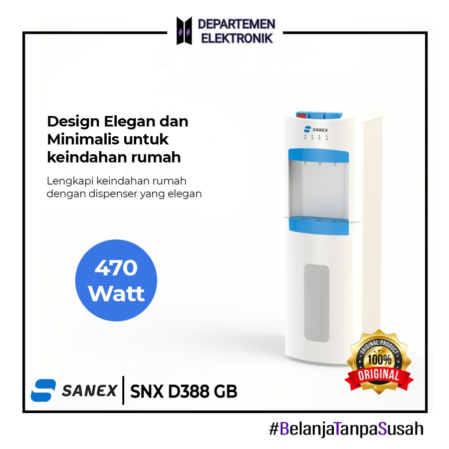 DISPENSER TINGGI SANEX GALON BAWAH D388 GB GREY