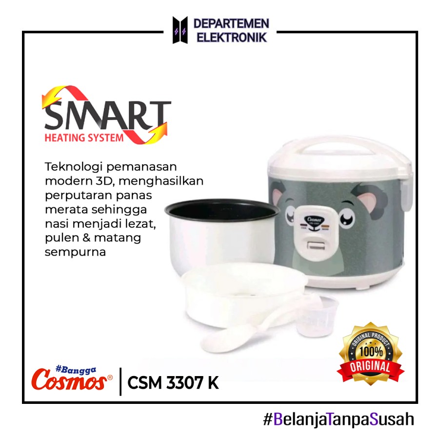 Rice Cooker Cosmos CRJ 3307 K / 1.8 Liter