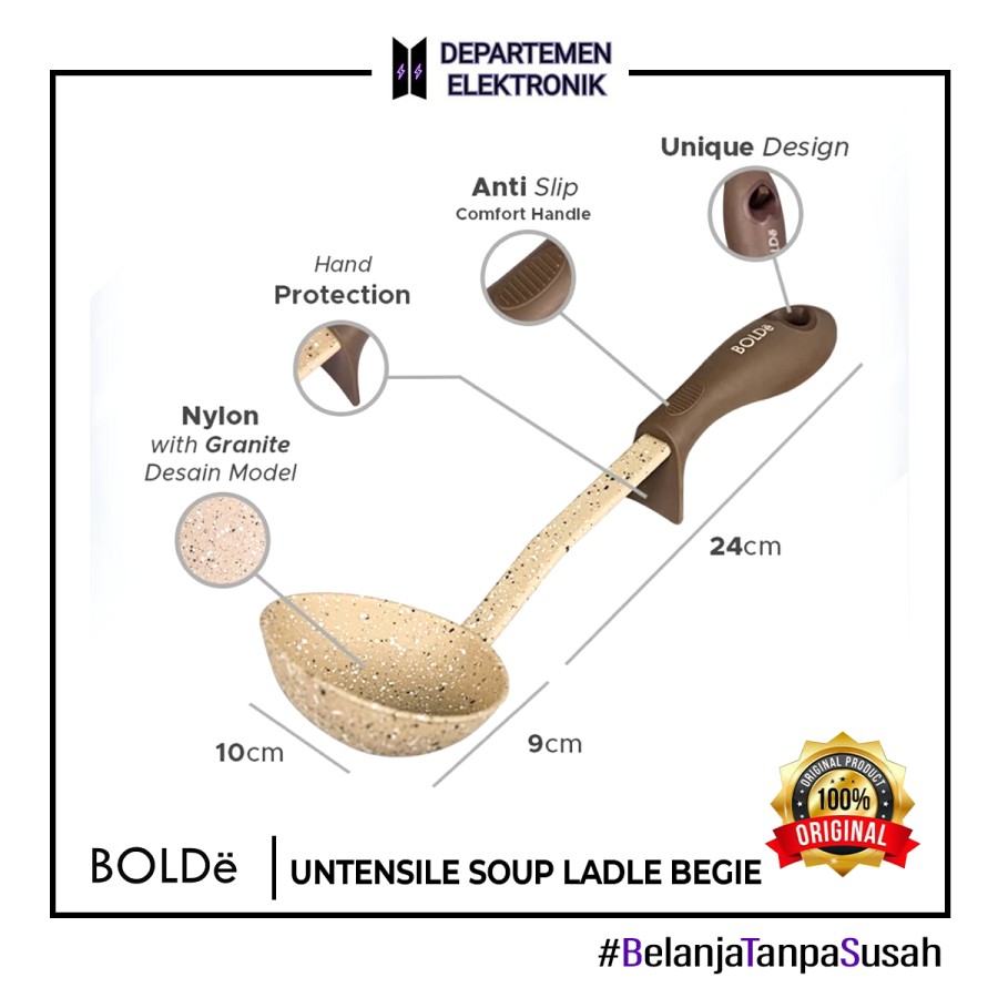 Bolde Super Utensile Soup Ladle Beige