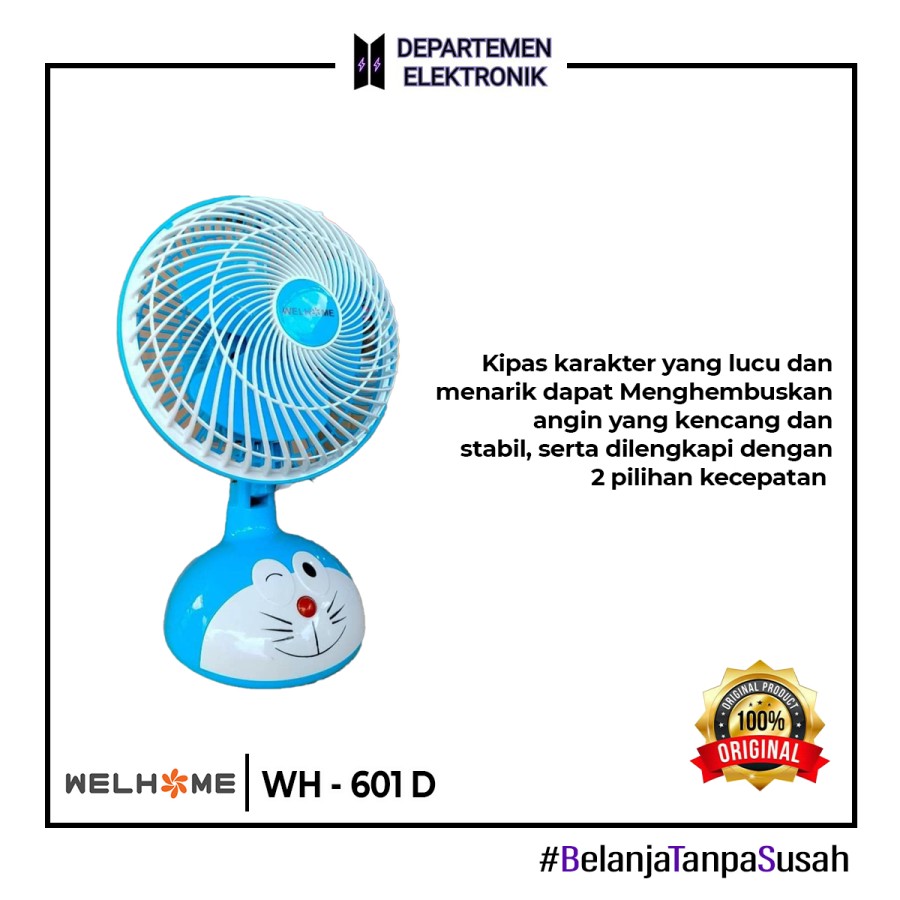 KIPAS ANGIN MEJA WELHOME KARAKTER WH 601 D 10inch
