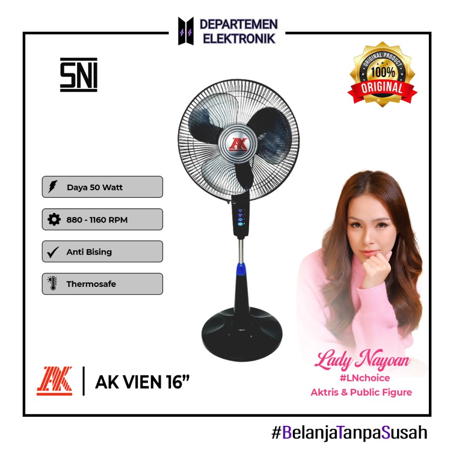 KIPAS ANGIN BERDIRI 16" AK VIEN EKONOMIS BERKUALITAS