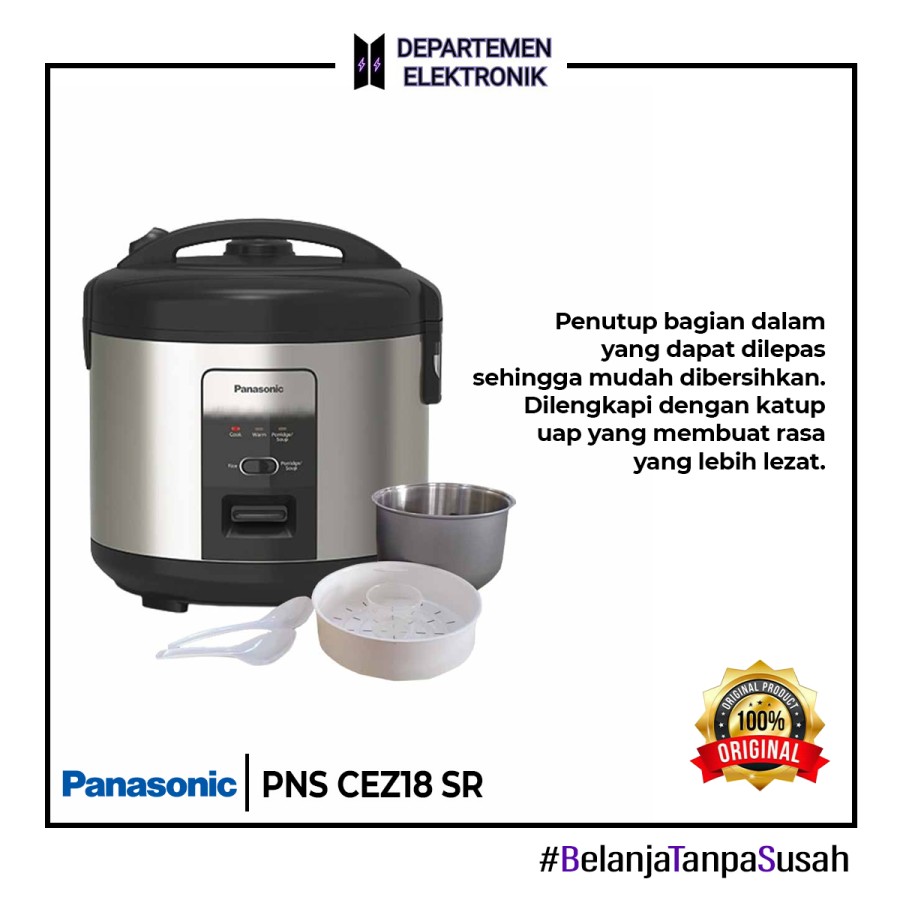 Rice Cooker Panasonic - Rice Cooker 1.8 LT 3in1 PNS CEZ18 SR