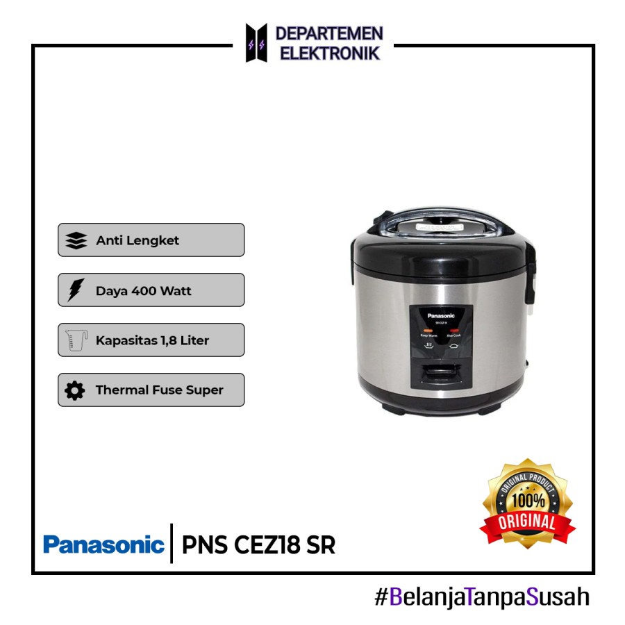 Rice Cooker Panasonic - Rice Cooker 1.8 LT 3in1 PNS CEZ18 SR