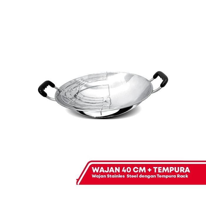 Maxim Wajan 40 cm dan Tempura Rack