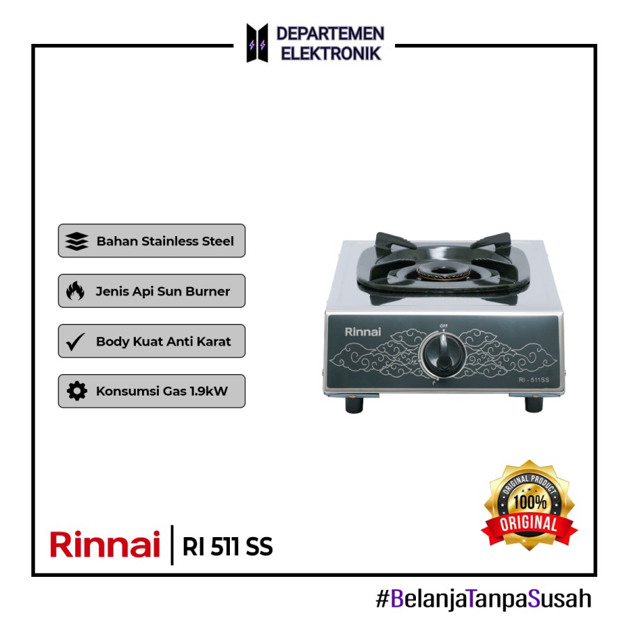 KOMPOR RINNAI SATU TUNGKU 511SS
