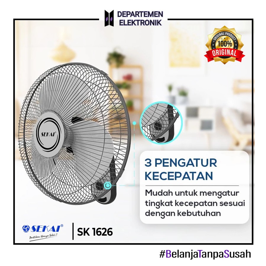 KIPAS ANGIN DINDING SEKAI WFN 1626 16 INCH