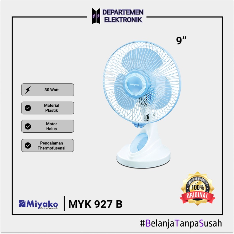 Desk Fan / Kipas Angin Miyako 927 B PL
