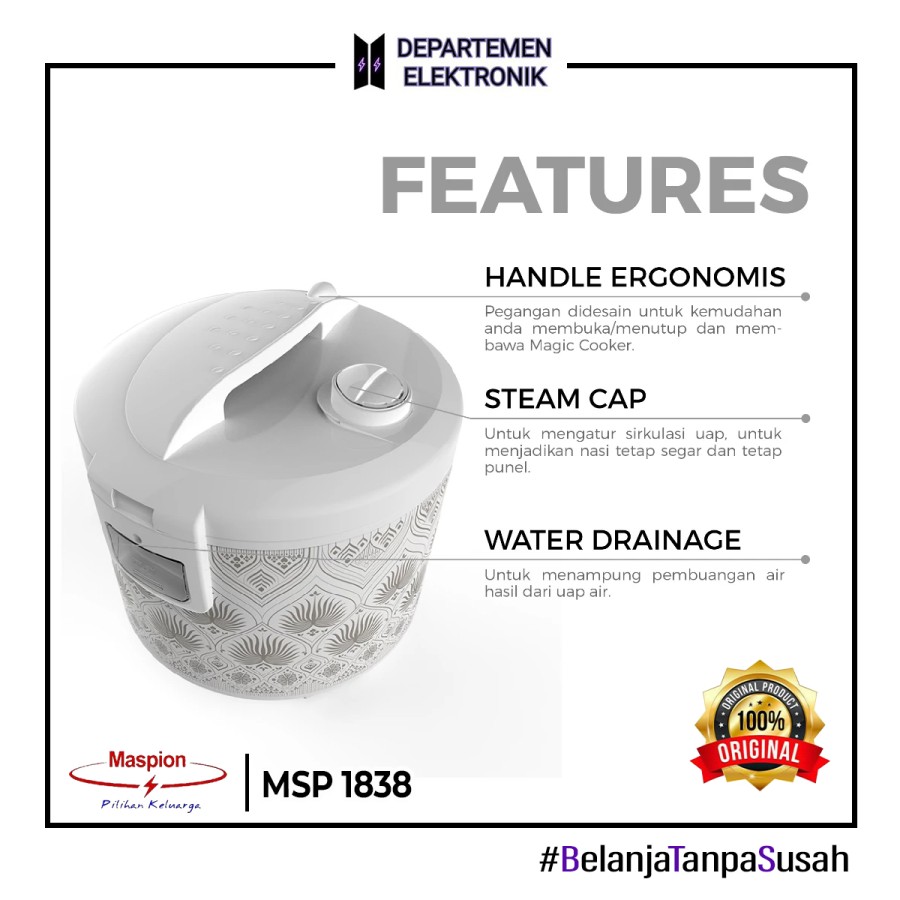 RICE COOKER MASPION 1838 1.8L