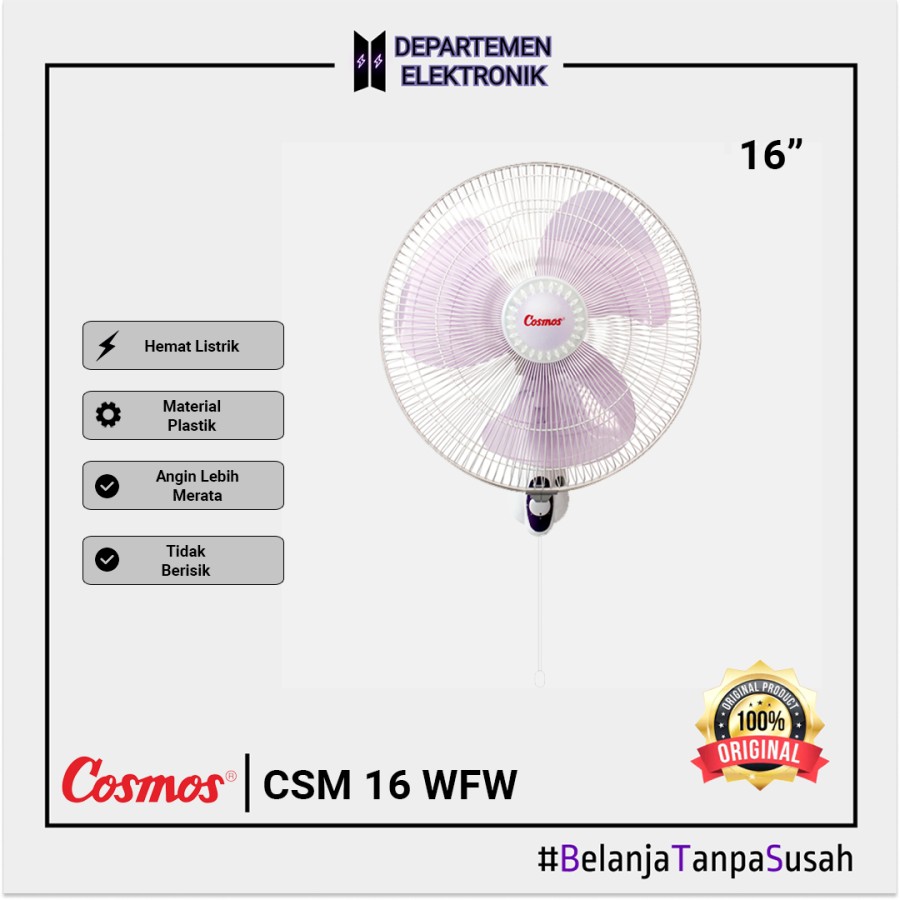 Cosmos 16-WFW Kipas Angin Dinding 16 inch - Wall Fan - Tempel Tembok