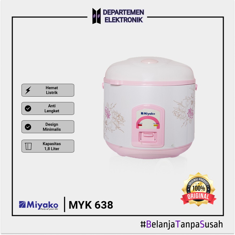 Miyako MCM 638 Magic Com / Rice Cooker 1.8 Liter