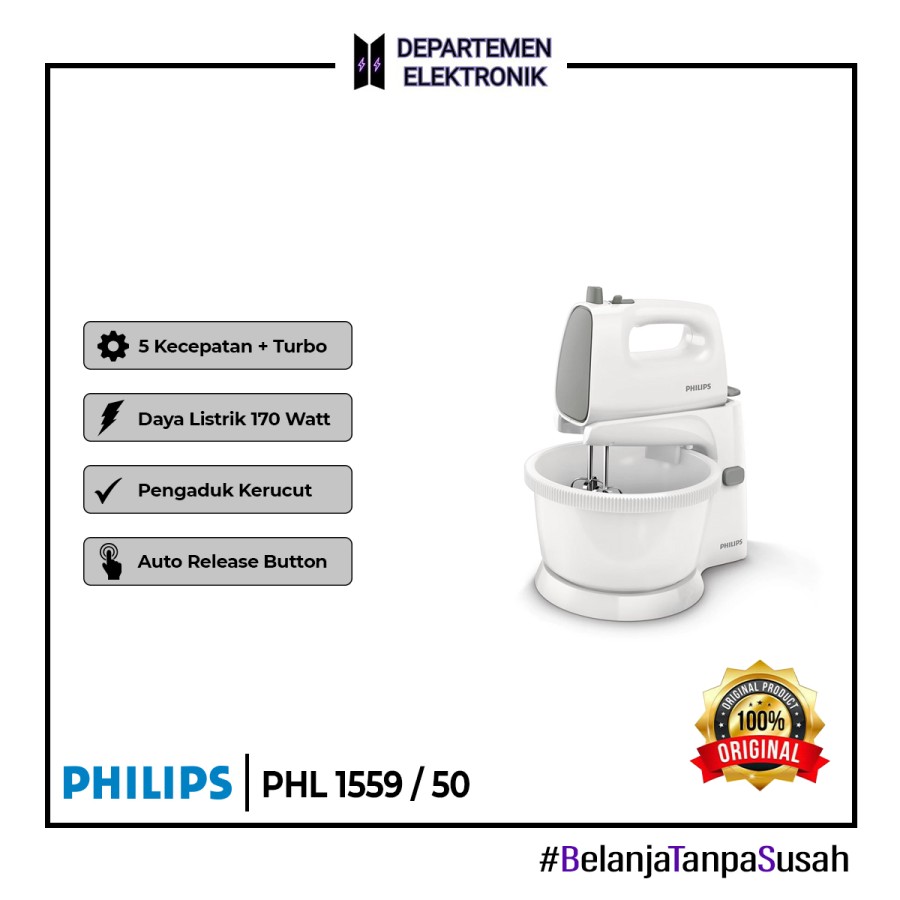 PHILIPS HR 1559/50 STAND MIXER GARANSI RESMI