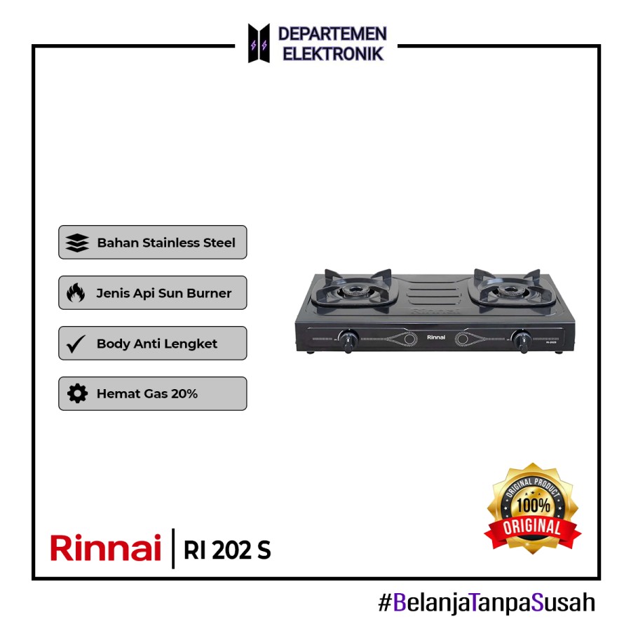 RINNAI KOMPOR RI 202S TEFLON