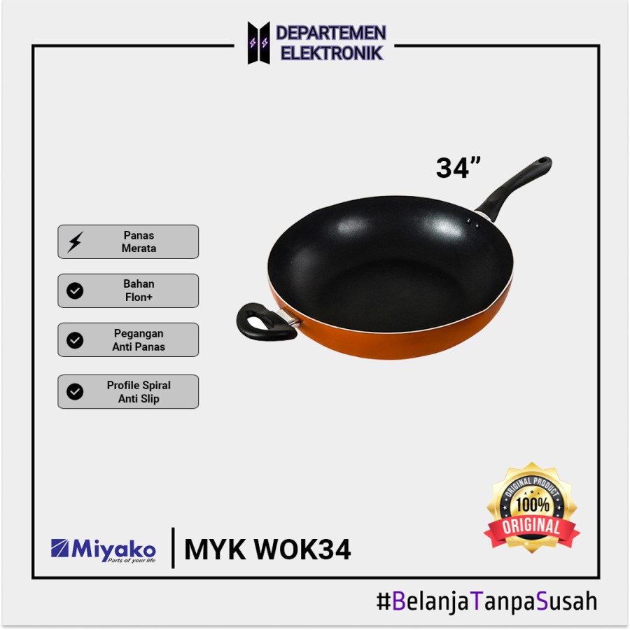 Wok Pan Miyako W 34 A 34 cm