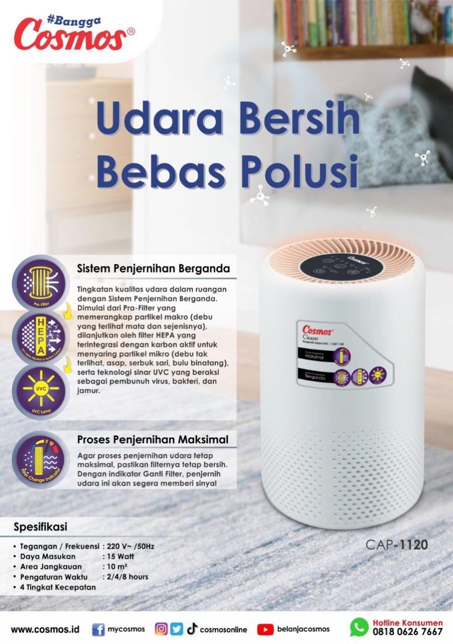 Cosmos Air Purifier CAP-1120 / Penjernih Udara Dengan UVC