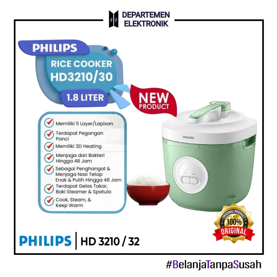 PHILIPS RICE COOKER HD 3210/32 NON STICK