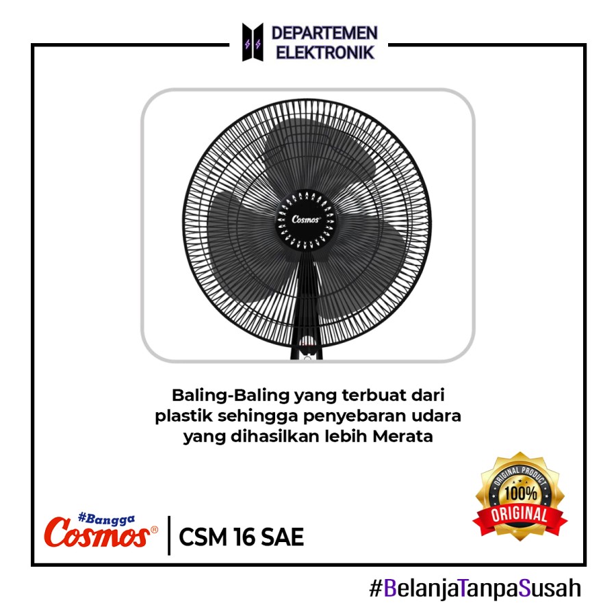 KIPAS ANGIN COSMOS STAND FAN 16 SAE 16 INCH