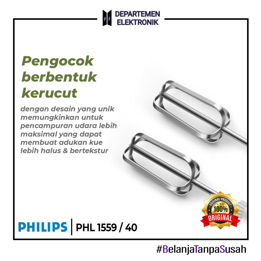 PHILIPS MIXER HR 1559/40 STAND MIXER / GARANSI RESMI
