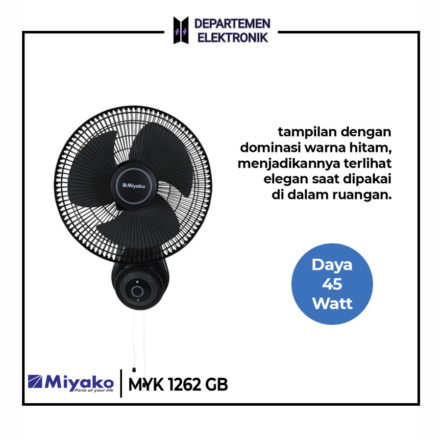 Miyako Kipas Angin Dinding / Wallfan Miyako 12 Inch 1262 GB