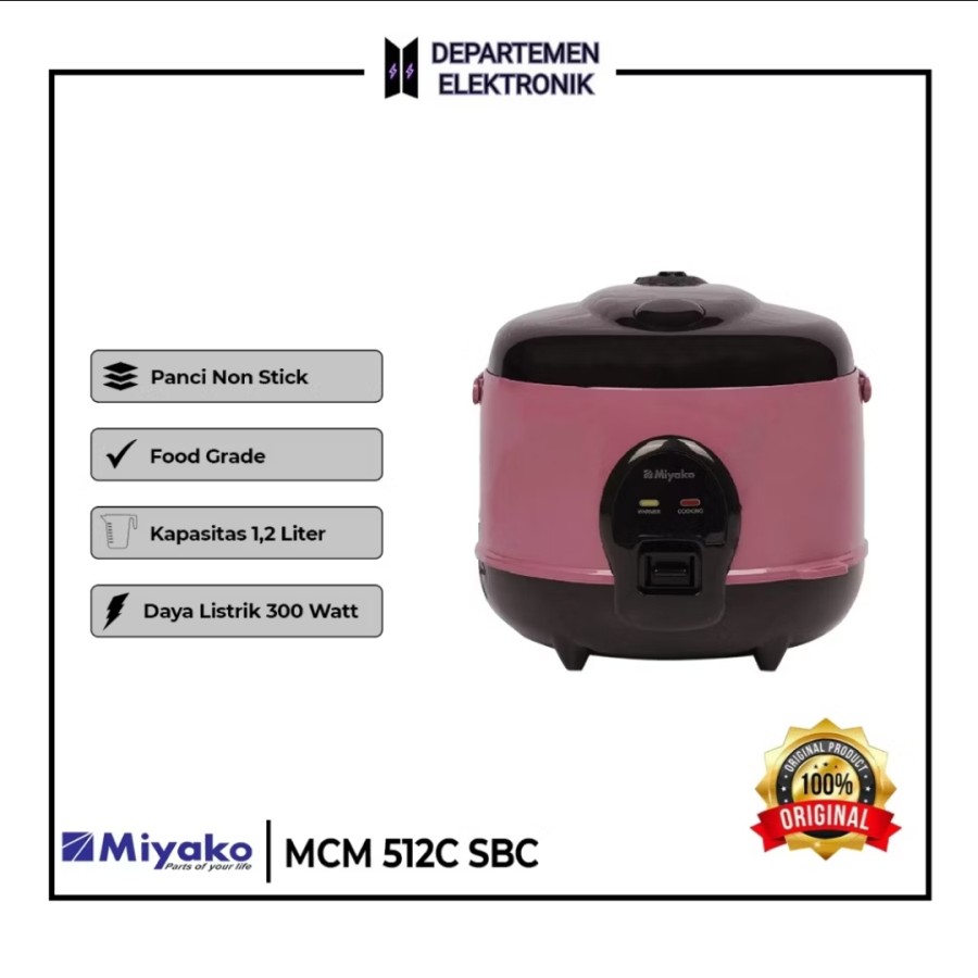 MIYAKO RICE COOKER 512C SBC 1,2 LITER
