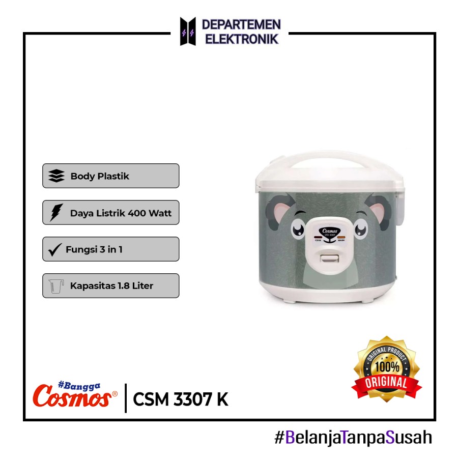 Rice Cooker Cosmos CRJ 3307 K / 1.8 Liter