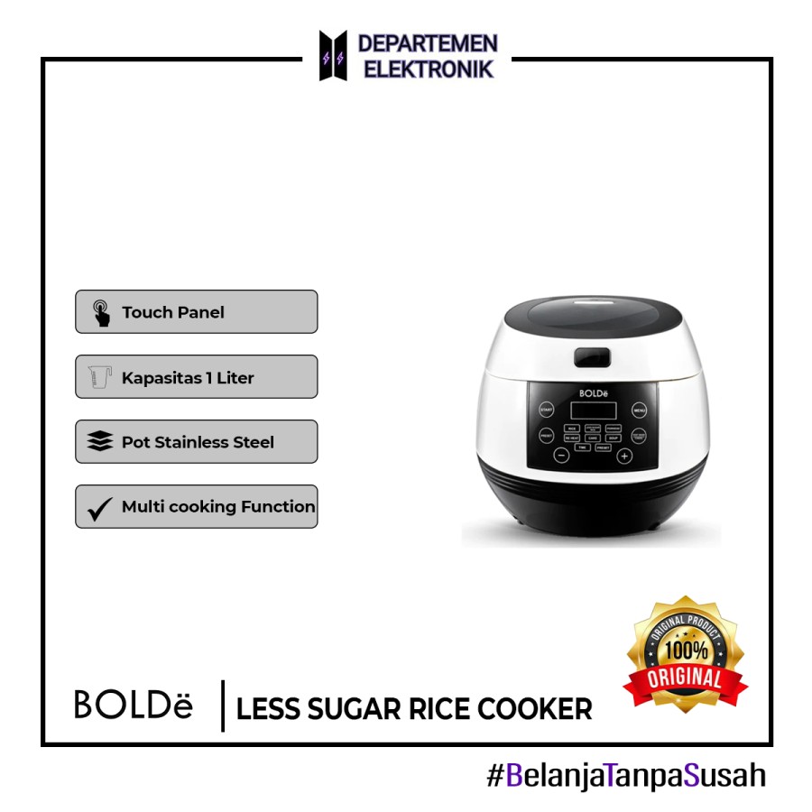 BOLDe SUPERCOOK LESS SUGAR 1L RICE COOKER