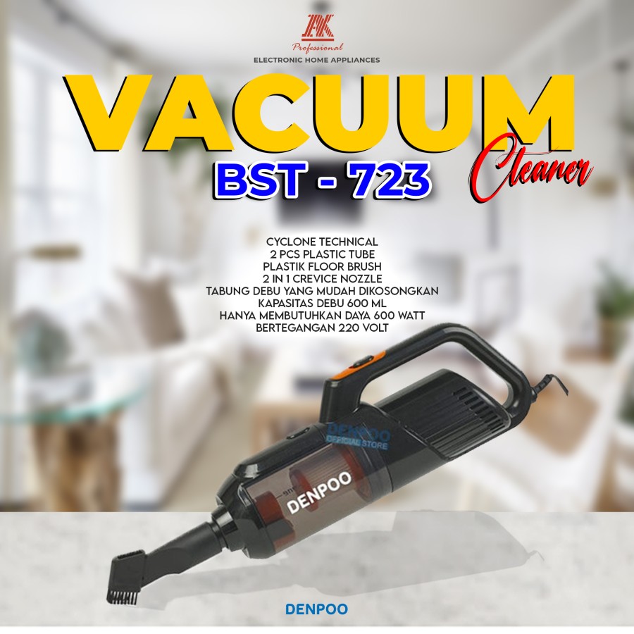 DENPOO BST 723 HANDHELD VACUUM CLEANER | GARANSI RESMI | PREMIUM