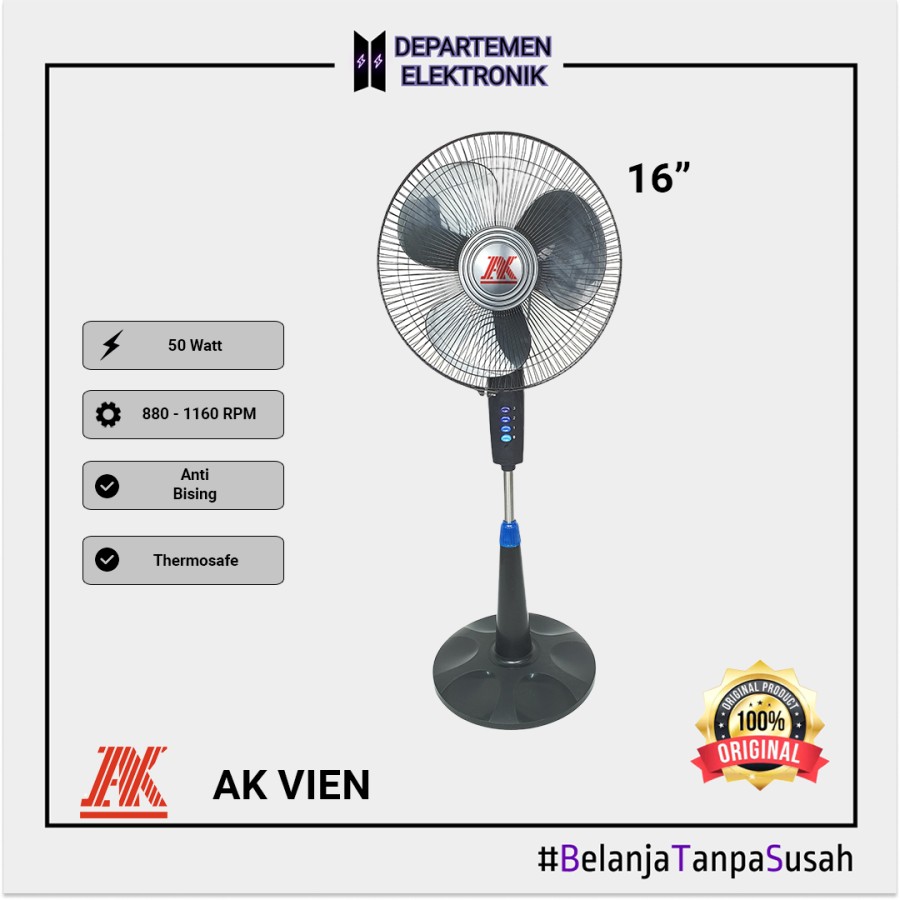 KIPAS ANGIN BERDIRI 16" AK VIEN EKONOMIS BERKUALITAS
