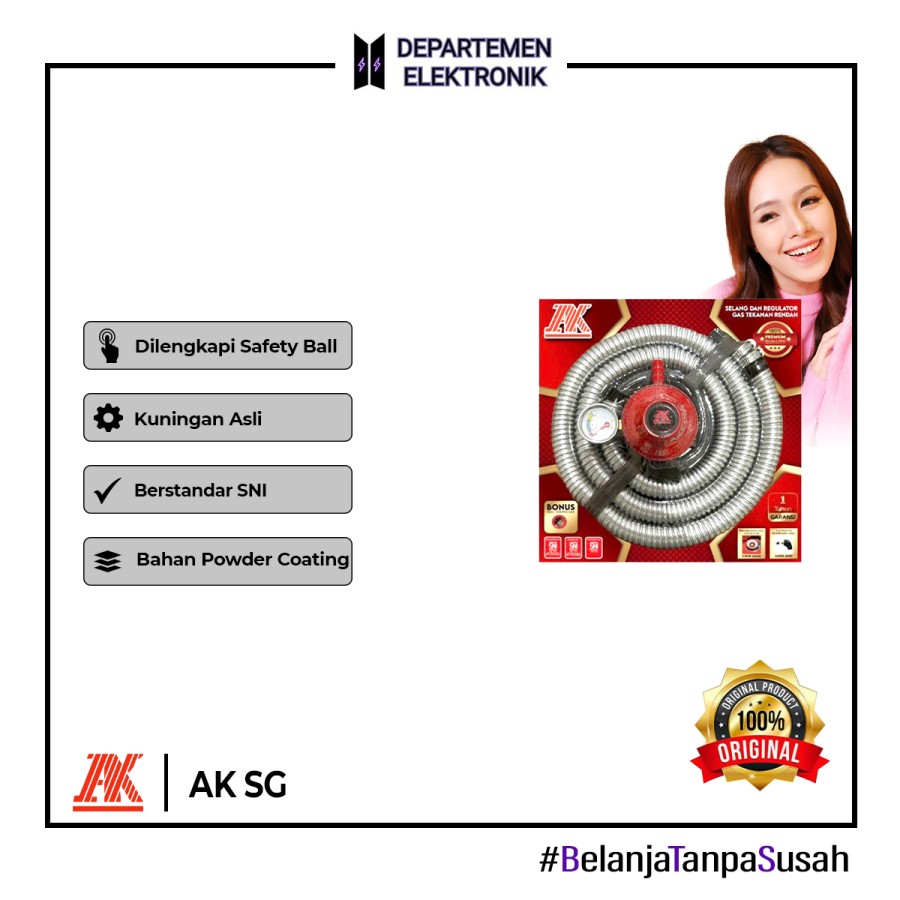 Regulator Gas Komplit + Selang 1,8m AK