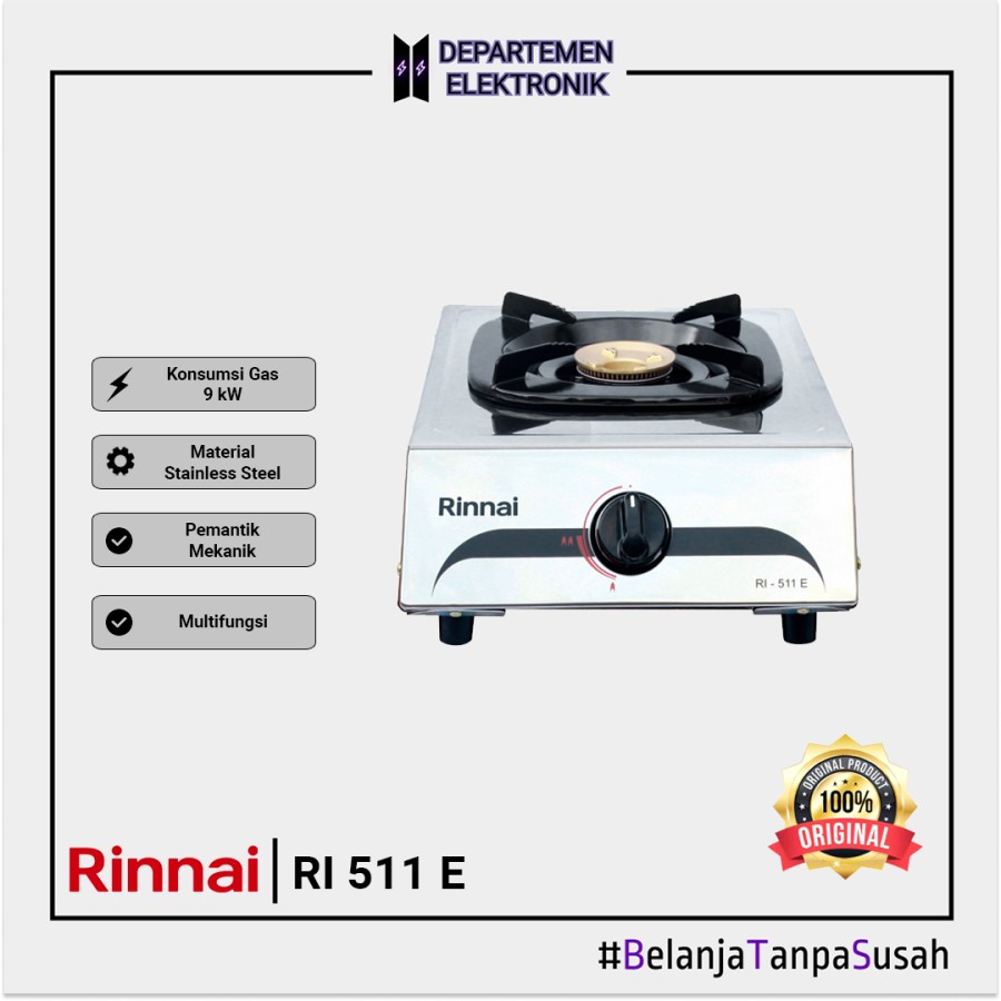 Rinnai RI511E – Kompor Gas 1 Tungku