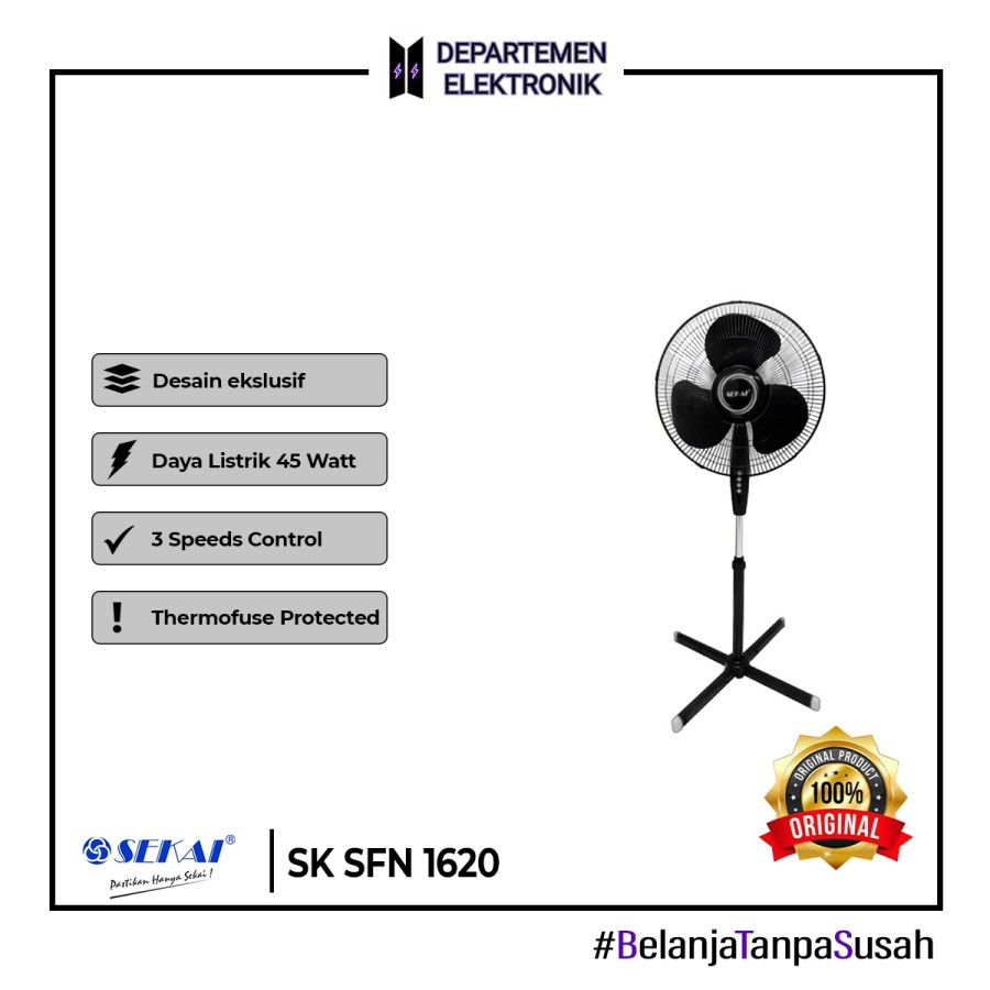 KIPAS ANGIN SEKAI STANDFAN 1620 16 INCH