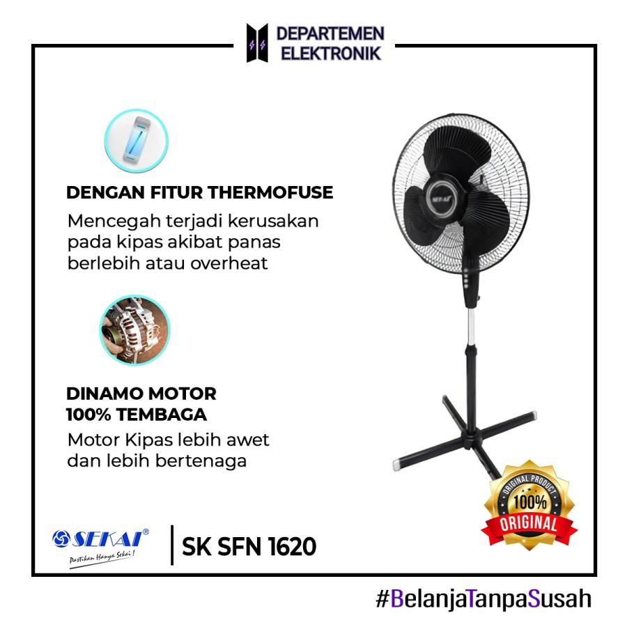 KIPAS ANGIN SEKAI STANDFAN 1620 16 INCH